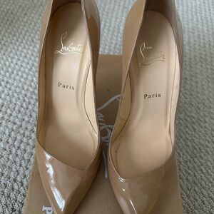 Christian Louboutin Beige Patent Leather Heels